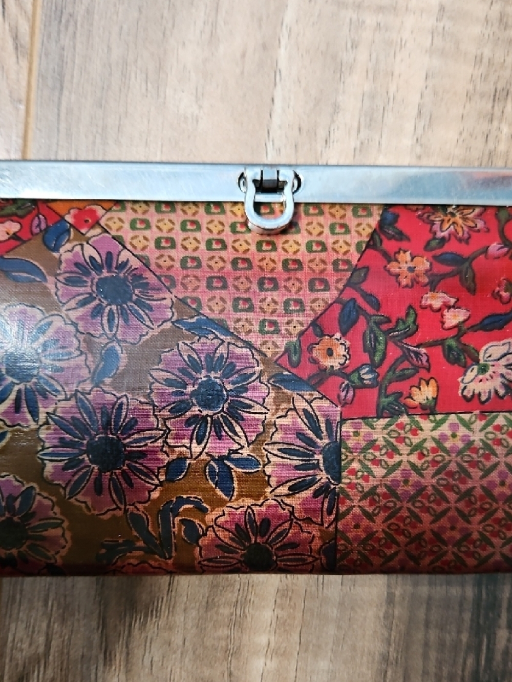 Floral Y2K Retro Patchwork Clutch Wallet - Multicolor - Picture 9 of 16